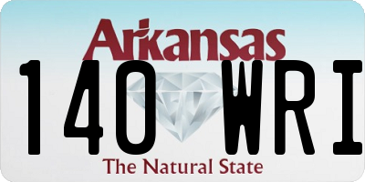 AR license plate 140WRI