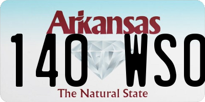 AR license plate 140WSO