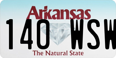 AR license plate 140WSW