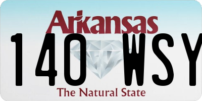 AR license plate 140WSY