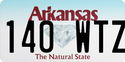 AR license plate 140WTZ