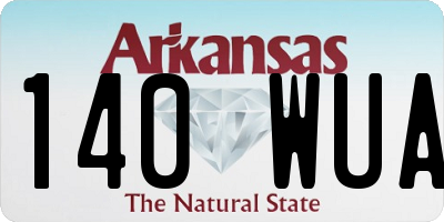 AR license plate 140WUA