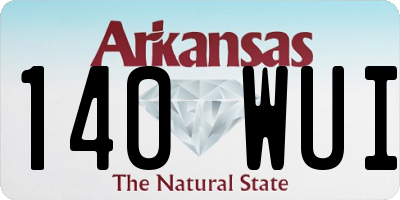 AR license plate 140WUI