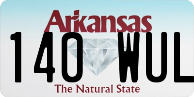 AR license plate 140WUL