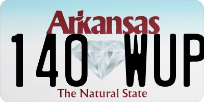 AR license plate 140WUP