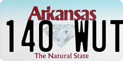 AR license plate 140WUT