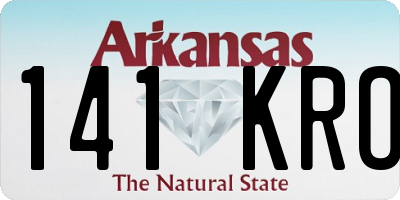 AR license plate 141KRO