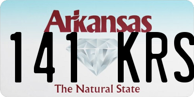 AR license plate 141KRS