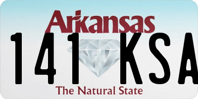 AR license plate 141KSA