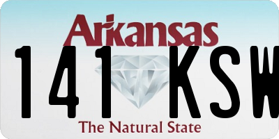 AR license plate 141KSW