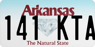 AR license plate 141KTA