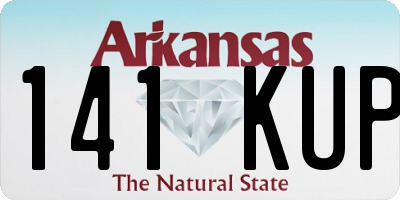 AR license plate 141KUP