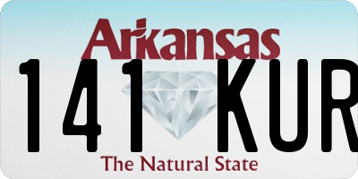 AR license plate 141KUR
