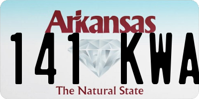 AR license plate 141KWA