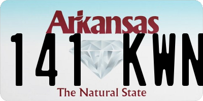 AR license plate 141KWN