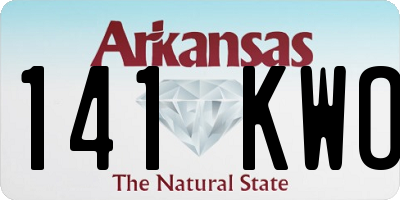 AR license plate 141KWO