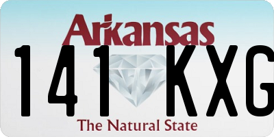 AR license plate 141KXG