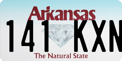 AR license plate 141KXN