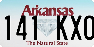 AR license plate 141KXO