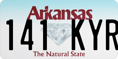 AR license plate 141KYR