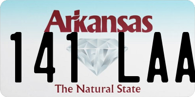 AR license plate 141LAA