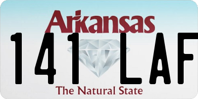 AR license plate 141LAF
