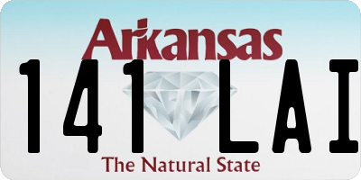 AR license plate 141LAI