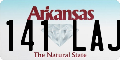 AR license plate 141LAJ
