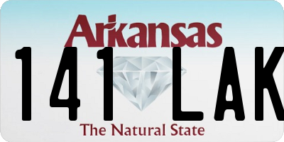 AR license plate 141LAK