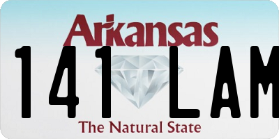 AR license plate 141LAM