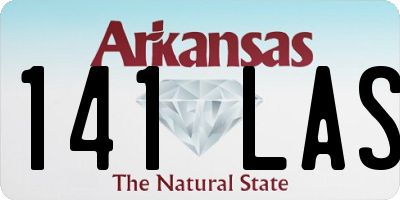 AR license plate 141LAS