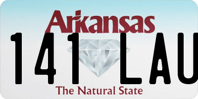 AR license plate 141LAU
