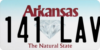 AR license plate 141LAV