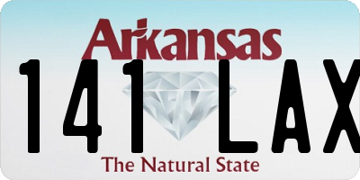 AR license plate 141LAX