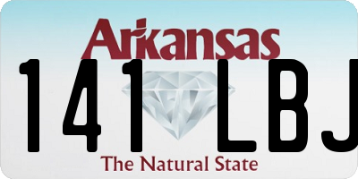 AR license plate 141LBJ