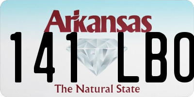 AR license plate 141LBO
