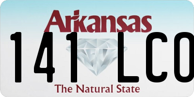 AR license plate 141LCO
