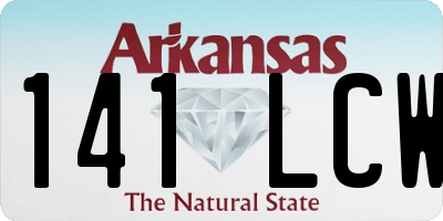 AR license plate 141LCW