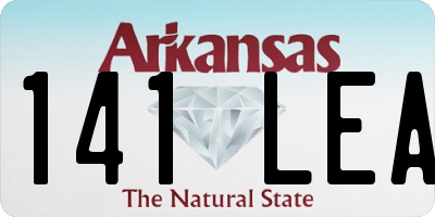 AR license plate 141LEA