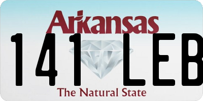 AR license plate 141LEB