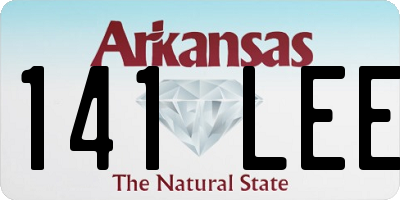AR license plate 141LEE