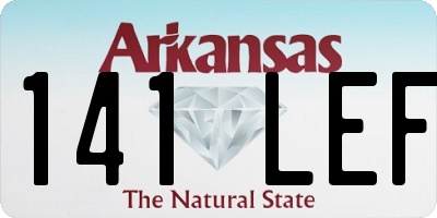 AR license plate 141LEF