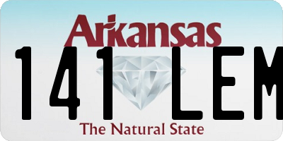 AR license plate 141LEM