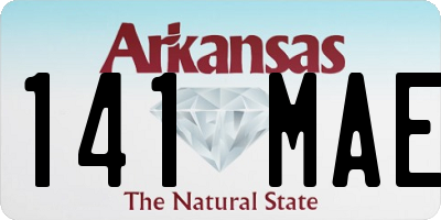 AR license plate 141MAE