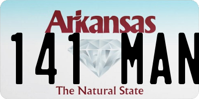 AR license plate 141MAN