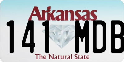 AR license plate 141MDB