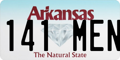 AR license plate 141MEN