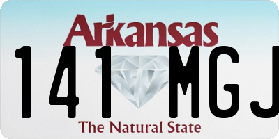 AR license plate 141MGJ