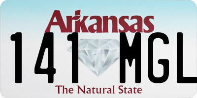 AR license plate 141MGL