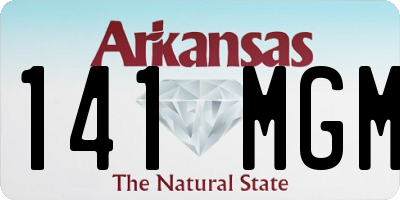 AR license plate 141MGM